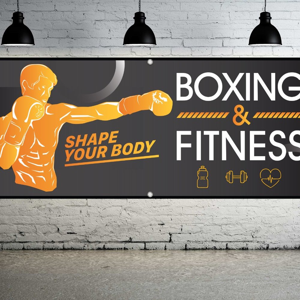 BOXING FITNESS Generic 5ft. Vinyl Banner Sign Gym Ring Display Decor Workout New